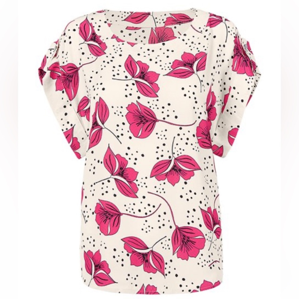 NWOT. CABI FLORAL BOXY SHIRT